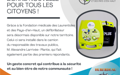 Bonne nouvelle pour les citoyens d&rsquo;Huberdeau !
