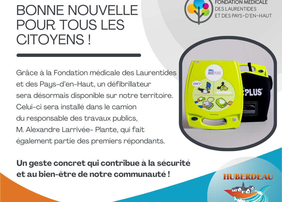 Bonne nouvelle pour les citoyens d’Huberdeau !